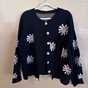 Floral Button-Up Cardigan